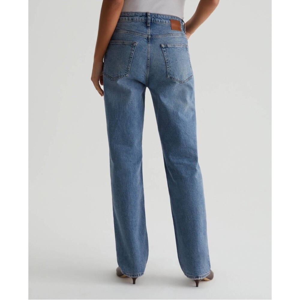 AG Jeans Clove Women's 26 Blue Denim Relaxed Fit Medium Wash Straight Leg - Picture 6 of 6